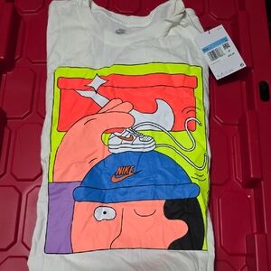 Nike Kids White Tee with Colorful Graphic